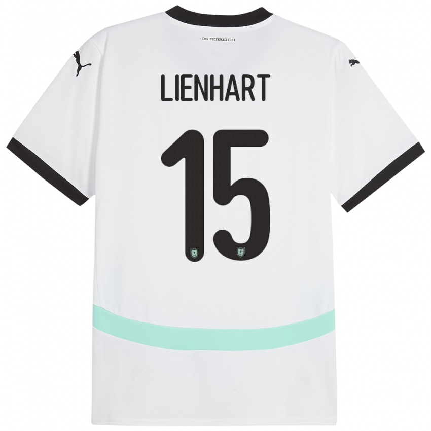 Kinderen Oostenrijk Philipp Lienhart #15 Wit Uitshirt Uittenue 24-26 T-Shirt België