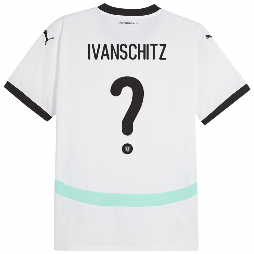 Kinderen Oostenrijk Ilia Ivanschitz #0 Wit Uitshirt Uittenue 24-26 T-Shirt België