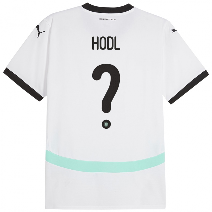 Enfant Maillot Autriche Jacob Hödl #0 Blanc Tenues Extérieur 24-26 T-Shirt Belgique