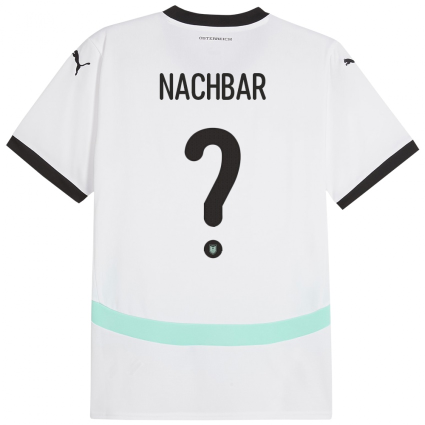 Kinderen Oostenrijk David Nachbar #0 Wit Uitshirt Uittenue 24-26 T-Shirt België