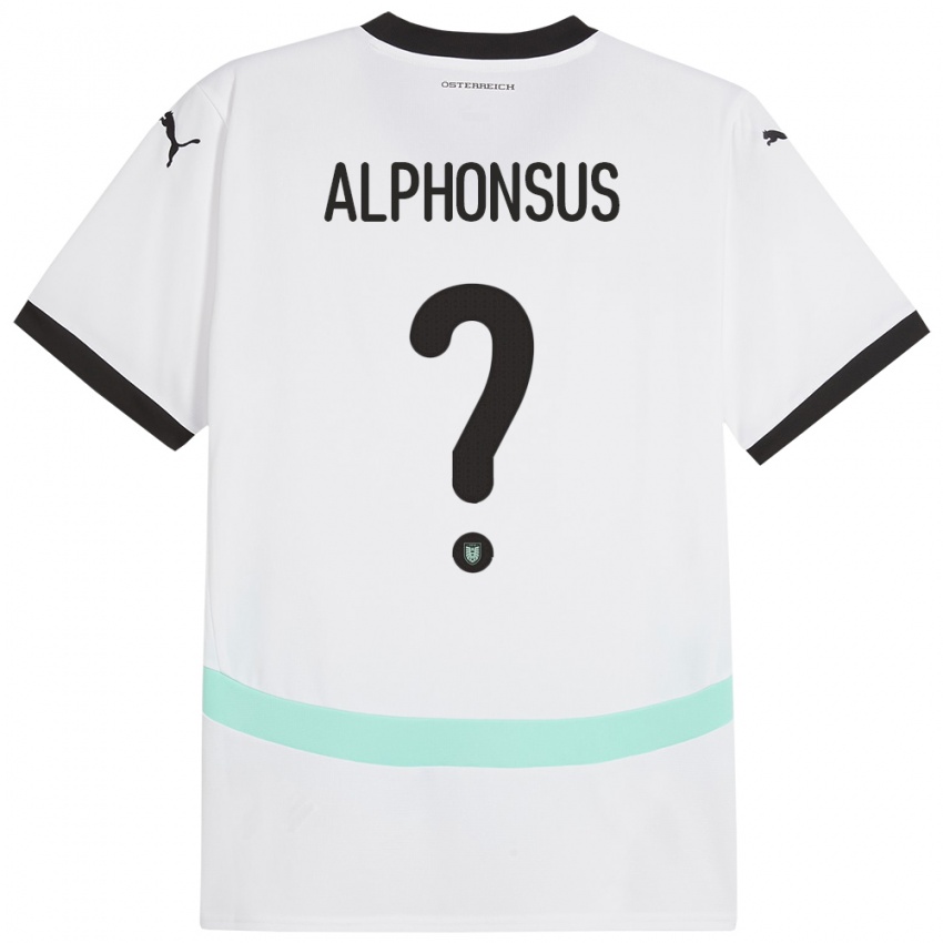 Kinder Österreich Marcel Alphonsus #0 Weiß Auswärtstrikot Trikot 24-26 T-Shirt Belgien