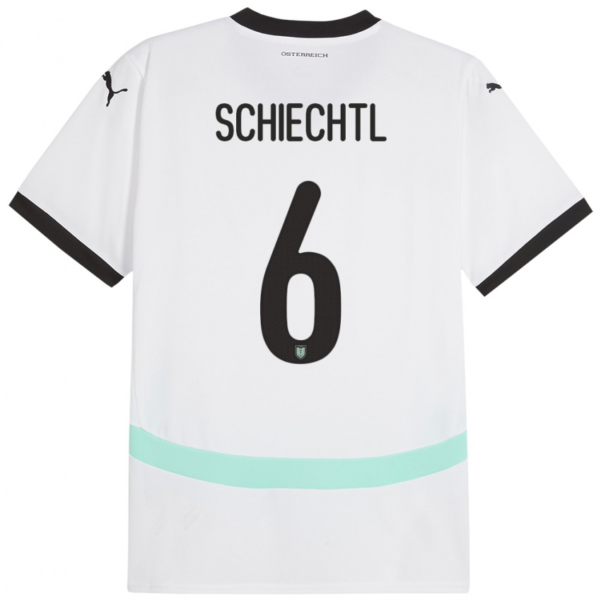 Kinderen Oostenrijk Katharina Schiechtl #6 Wit Uitshirt Uittenue 24-26 T-Shirt België