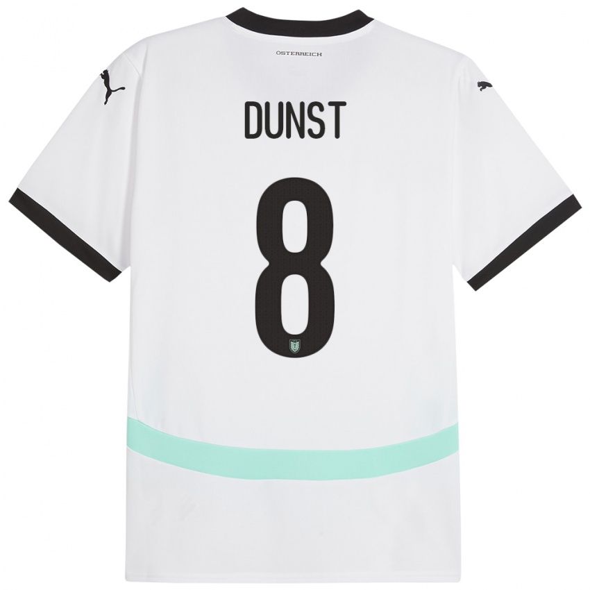 Kinderen Oostenrijk Barbara Dunst #8 Wit Uitshirt Uittenue 24-26 T-Shirt België