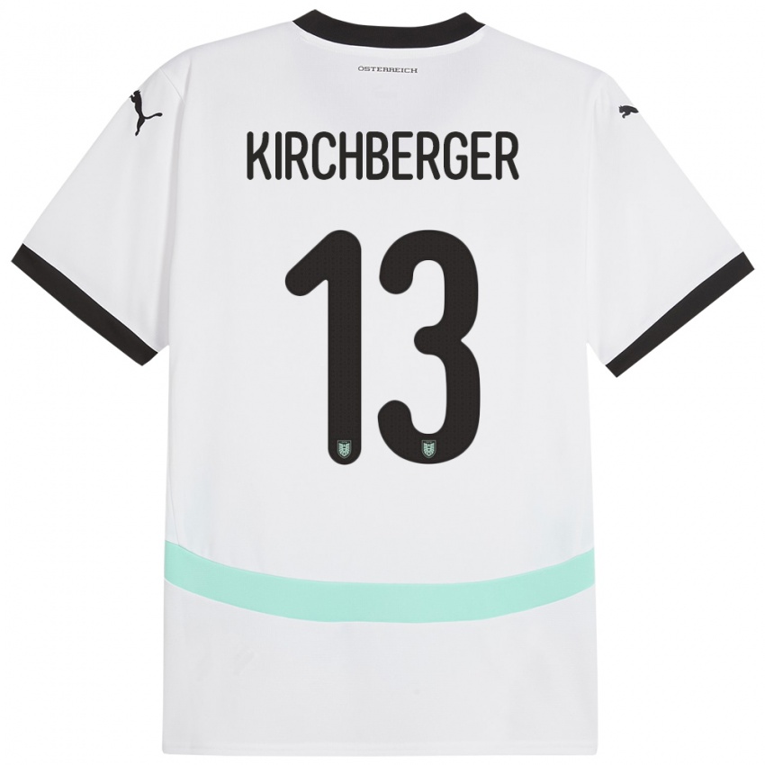 Kinderen Oostenrijk Virginia Kirchberger #13 Wit Uitshirt Uittenue 24-26 T-Shirt België