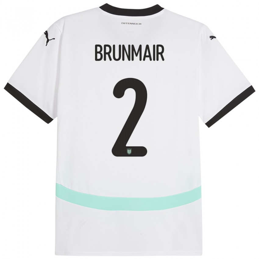 Kinder Österreich Livia Brunmair #2 Weiß Auswärtstrikot Trikot 24-26 T-Shirt Belgien