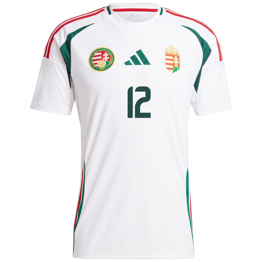 Kinder Ungarn Hanna Németh #12 Weiß Auswärtstrikot Trikot 24-26 T-Shirt Belgien