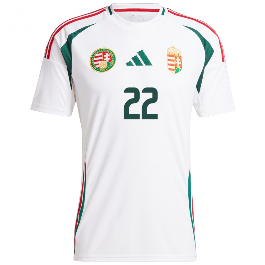 Kinder Ungarn Anna Terestyényi #22 Weiß Auswärtstrikot Trikot 24-26 T-Shirt Belgien