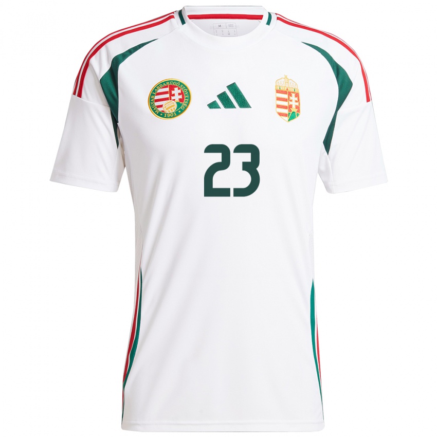 Kinder Ungarn Tamás Szűcs #23 Weiß Auswärtstrikot Trikot 24-26 T-Shirt Belgien