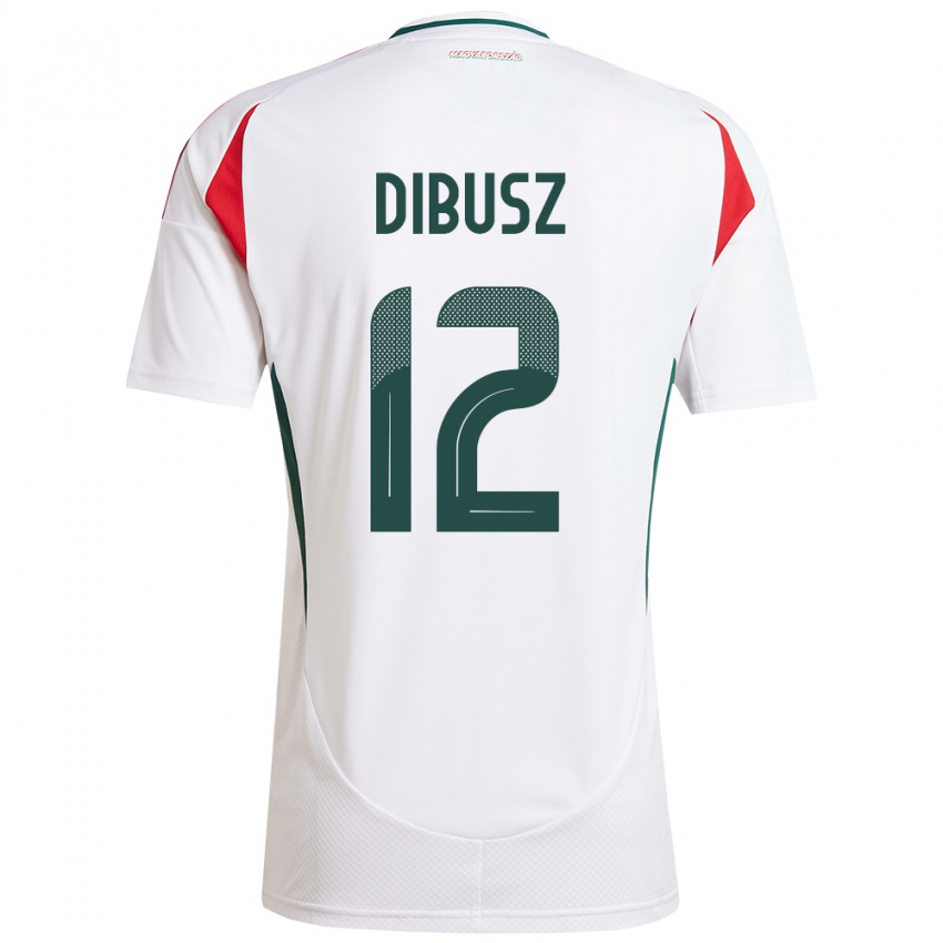 Kinder Ungarn Dénes Dibusz #12 Weiß Auswärtstrikot Trikot 24-26 T-Shirt Belgien