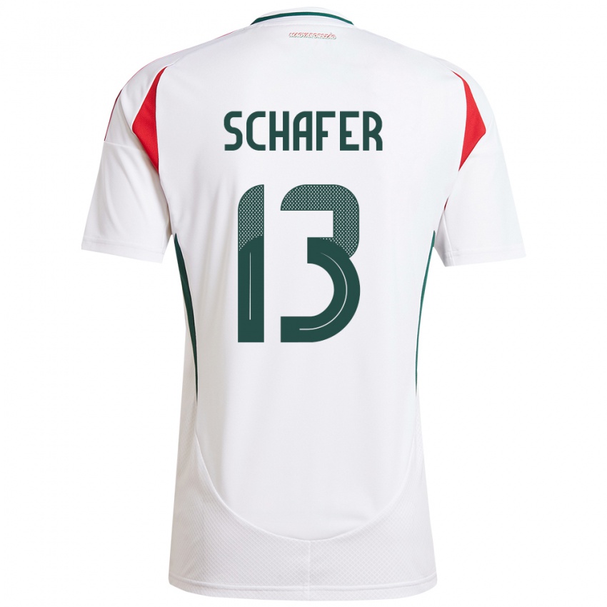 Kinder Ungarn András Schäfer #13 Weiß Auswärtstrikot Trikot 24-26 T-Shirt Belgien