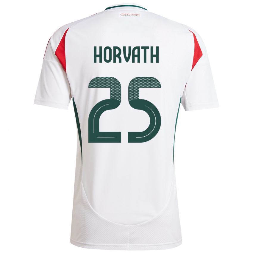 Kinderen Hongarije Krisztofer Horváth #25 Wit Uitshirt Uittenue 24-26 T-Shirt België