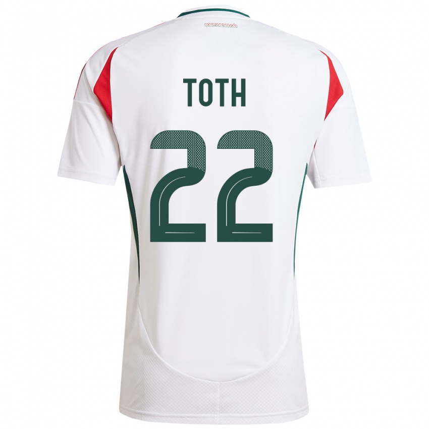 Kinderen Hongarije Balázs Tóth #22 Wit Uitshirt Uittenue 24-26 T-Shirt België