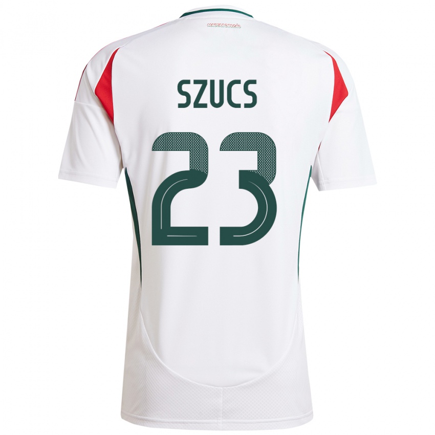 Kinder Ungarn Tamás Szűcs #23 Weiß Auswärtstrikot Trikot 24-26 T-Shirt Belgien