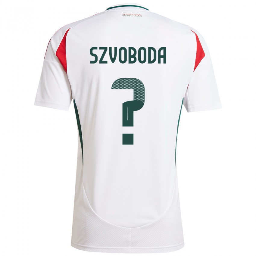 Kinder Ungarn Dániel Szvoboda #0 Weiß Auswärtstrikot Trikot 24-26 T-Shirt Belgien