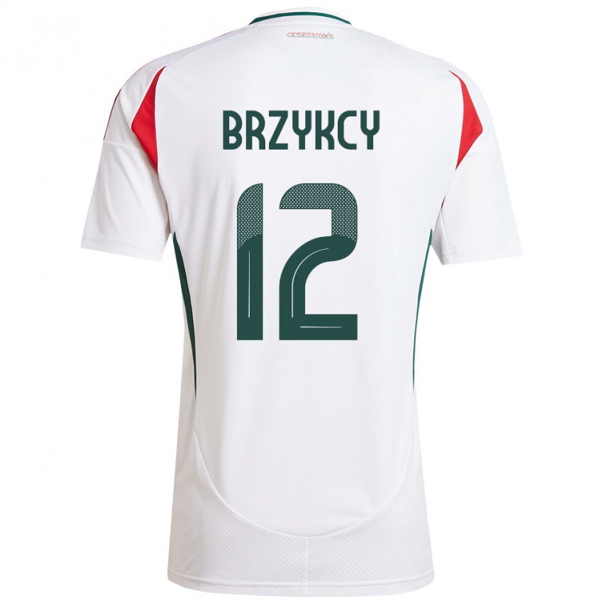 Kinder Ungarn Lauren Brzykcy #12 Weiß Auswärtstrikot Trikot 24-26 T-Shirt Belgien