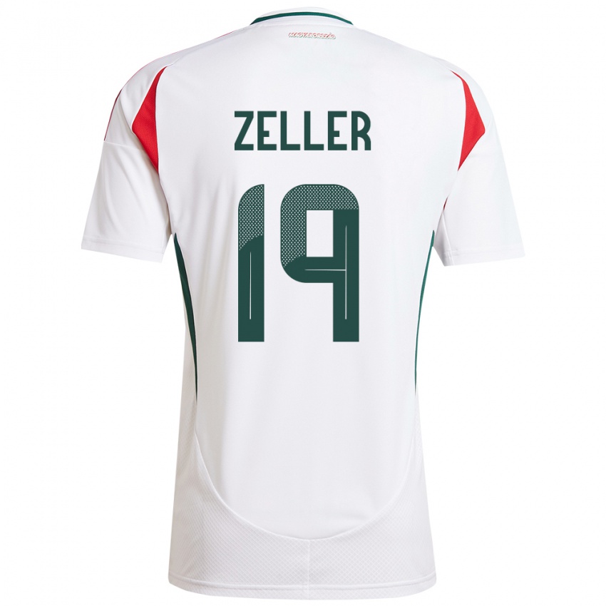 Kinder Ungarn Dóra Zeller #19 Weiß Auswärtstrikot Trikot 24-26 T-Shirt Belgien