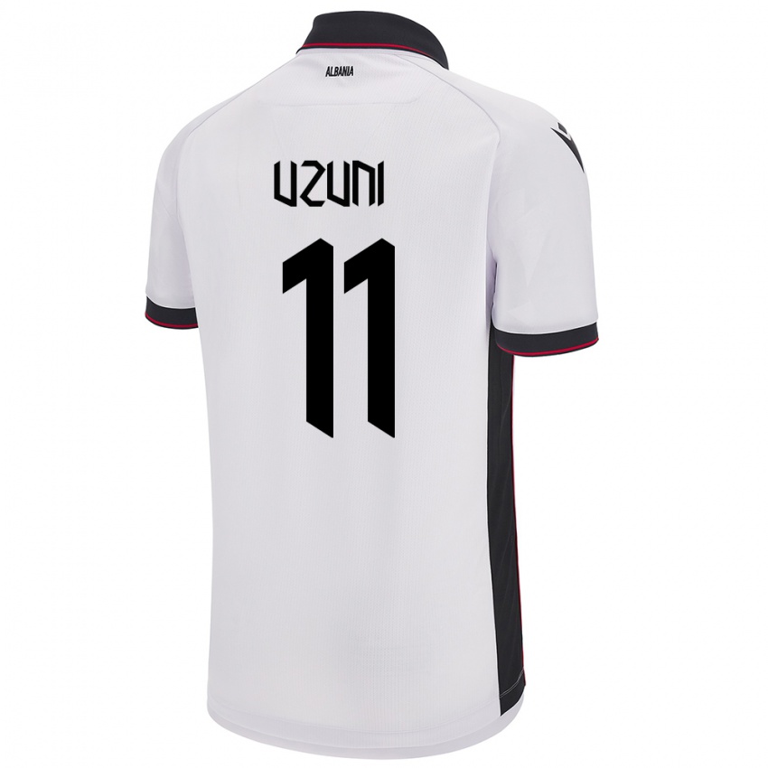 Kinder Albanien Myrto Uzuni #11 Weiß Auswärtstrikot Trikot 24-26 T-Shirt Belgien