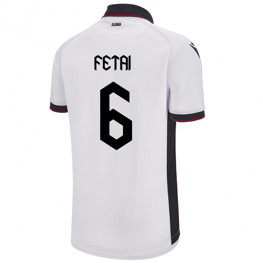 Kinderen Albanië Feta Fetai #6 Wit Uitshirt Uittenue 24-26 T-Shirt België