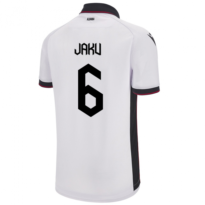 Kinderen Albanië Jordi Jaku #6 Wit Uitshirt Uittenue 24-26 T-Shirt België