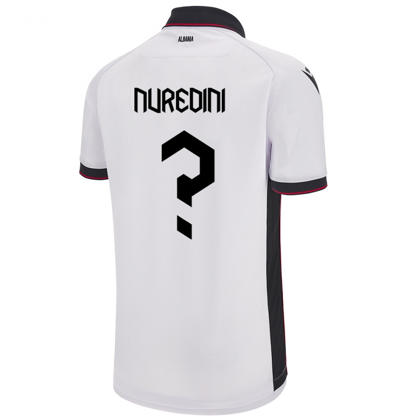 Kinder Albanien Ardit Nuredini #0 Weiß Auswärtstrikot Trikot 24-26 T-Shirt Belgien