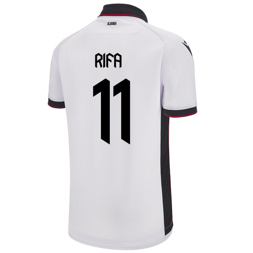 Kinderen Albanië Oresti Rifa #11 Wit Uitshirt Uittenue 24-26 T-Shirt België