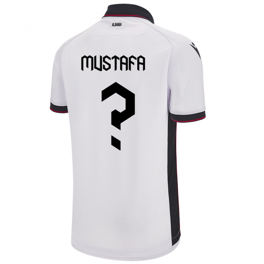 Kinderen Albanië Erno Mustafa #0 Wit Uitshirt Uittenue 24-26 T-Shirt België
