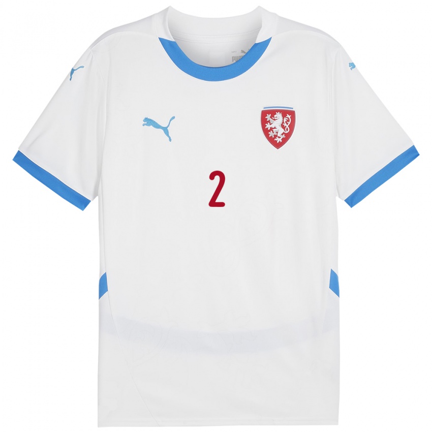 Kinderen Tsjechië Stepan Beran #2 Wit Uitshirt Uittenue 24-26 T-Shirt België