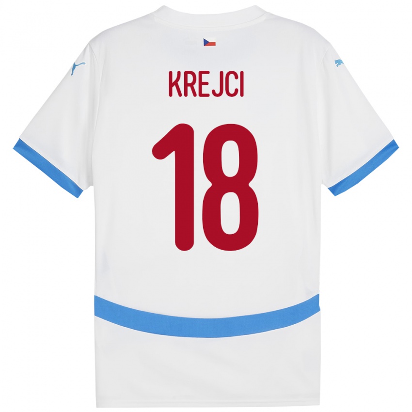 Enfant Maillot Tchéquie Ladislav Krejci #18 Blanc Tenues Extérieur 24-26 T-Shirt Belgique