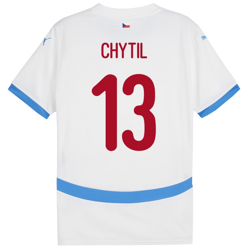 Kinderen Tsjechië Mojmir Chytil #13 Wit Uitshirt Uittenue 24-26 T-Shirt België