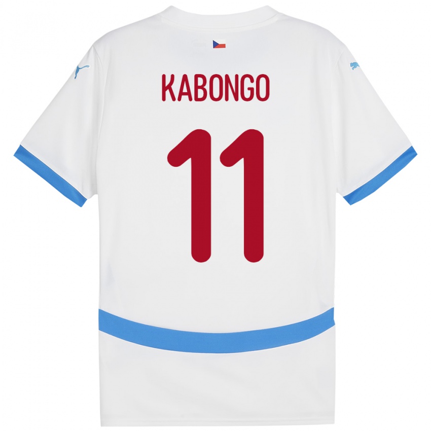 Kinderen Tsjechië Christophe Kabongo #11 Wit Uitshirt Uittenue 24-26 T-Shirt België