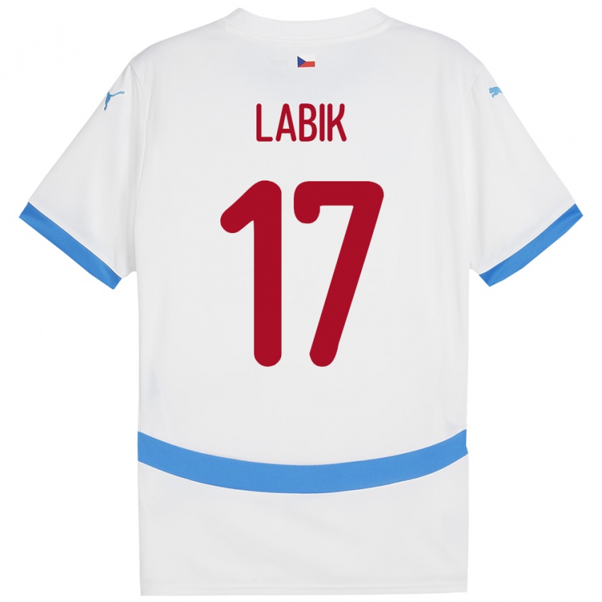 Kinderen Tsjechië Albert Labik #17 Wit Uitshirt Uittenue 24-26 T-Shirt België