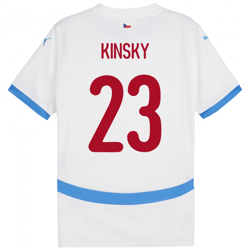 Kinderen Tsjechië Antonin Kinsky #23 Wit Uitshirt Uittenue 24-26 T-Shirt België