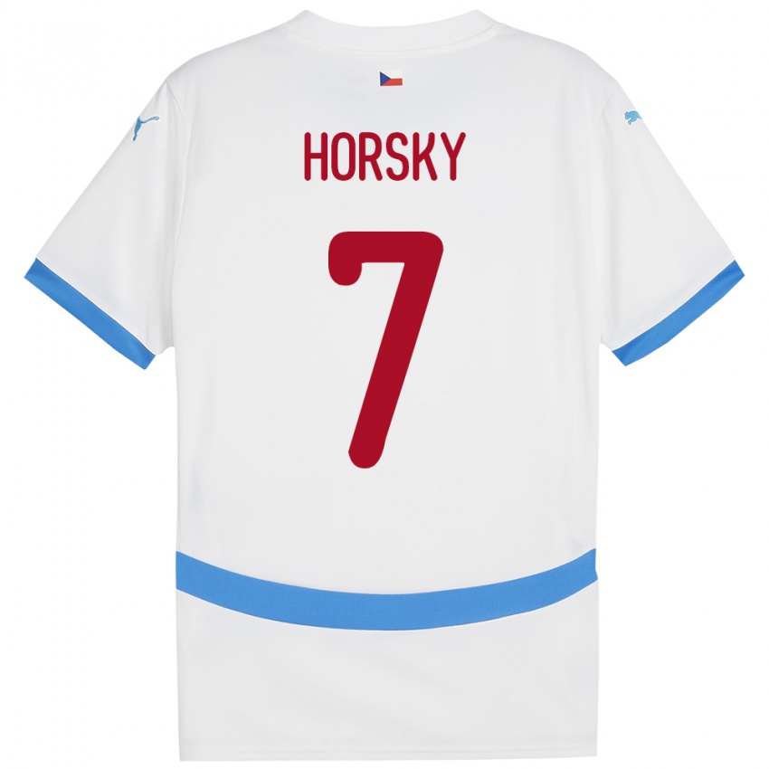 Kinderen Tsjechië Filip Horsky #7 Wit Uitshirt Uittenue 24-26 T-Shirt België