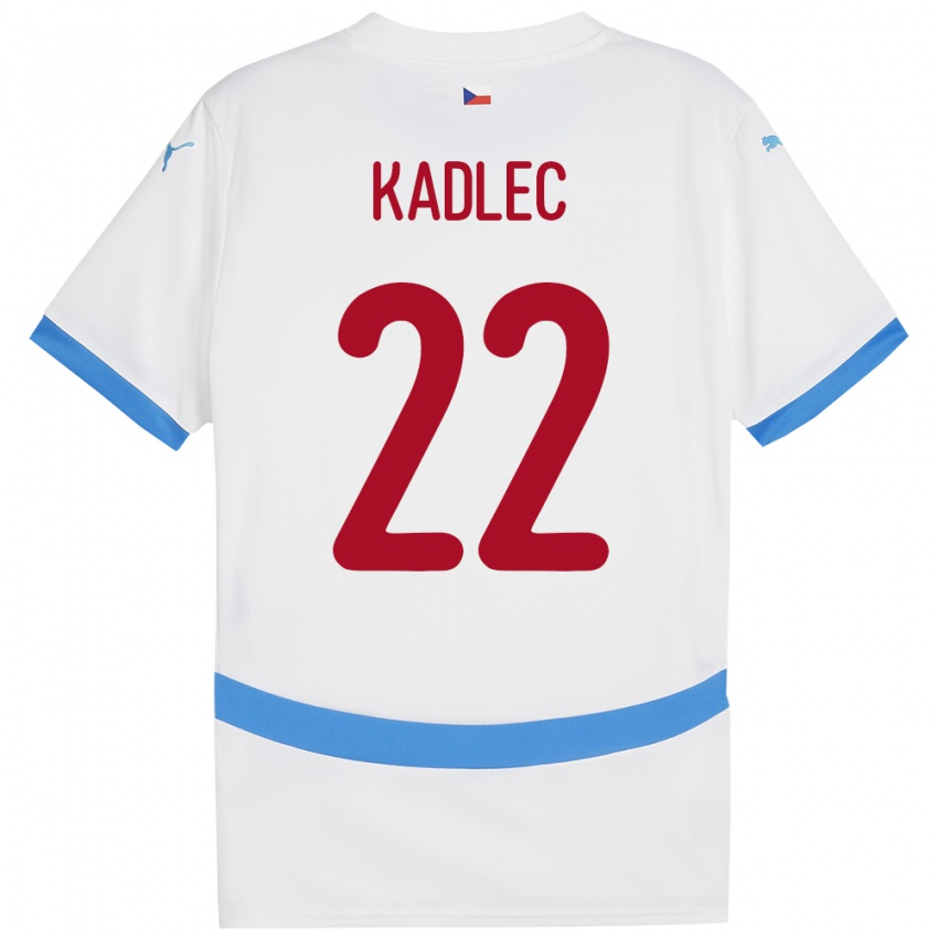 Kinderen Tsjechië Adam Kadlec #22 Wit Uitshirt Uittenue 24-26 T-Shirt België