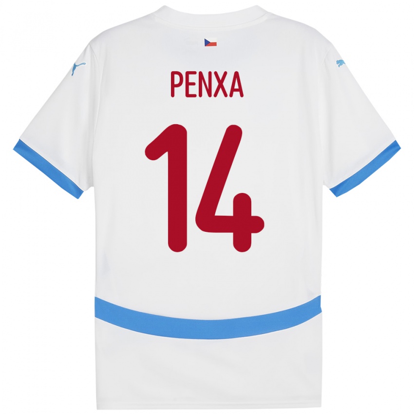 Kinderen Tsjechië Ondrej Penxa #14 Wit Uitshirt Uittenue 24-26 T-Shirt België