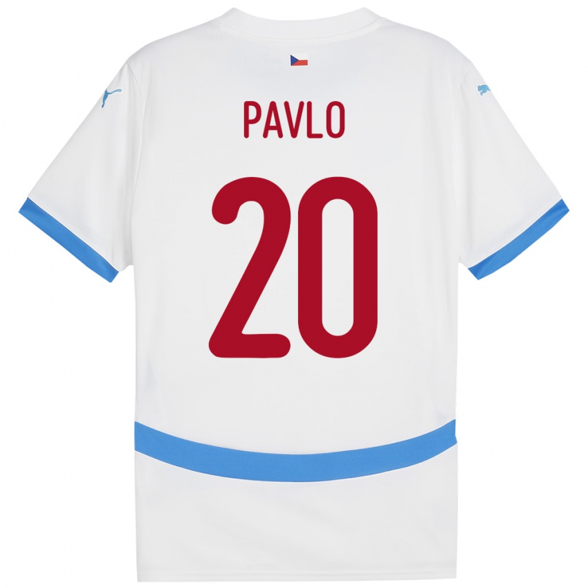 Kinderen Tsjechië Simon Pavlo #20 Wit Uitshirt Uittenue 24-26 T-Shirt België