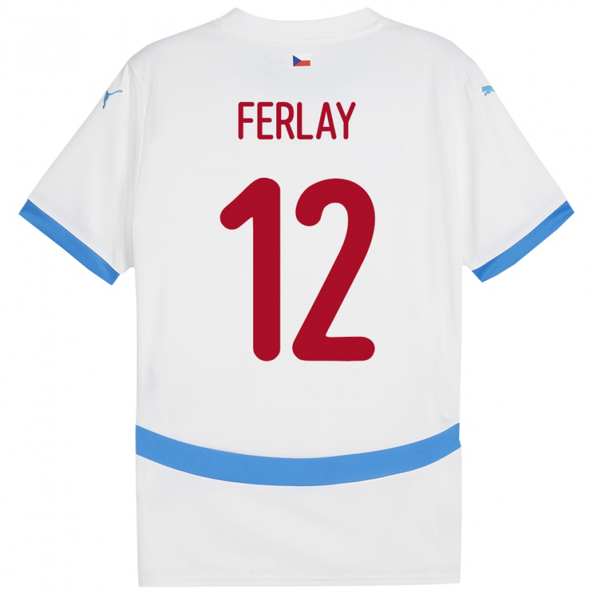 Kinderen Tsjechië Ruben Ferlay #12 Wit Uitshirt Uittenue 24-26 T-Shirt België