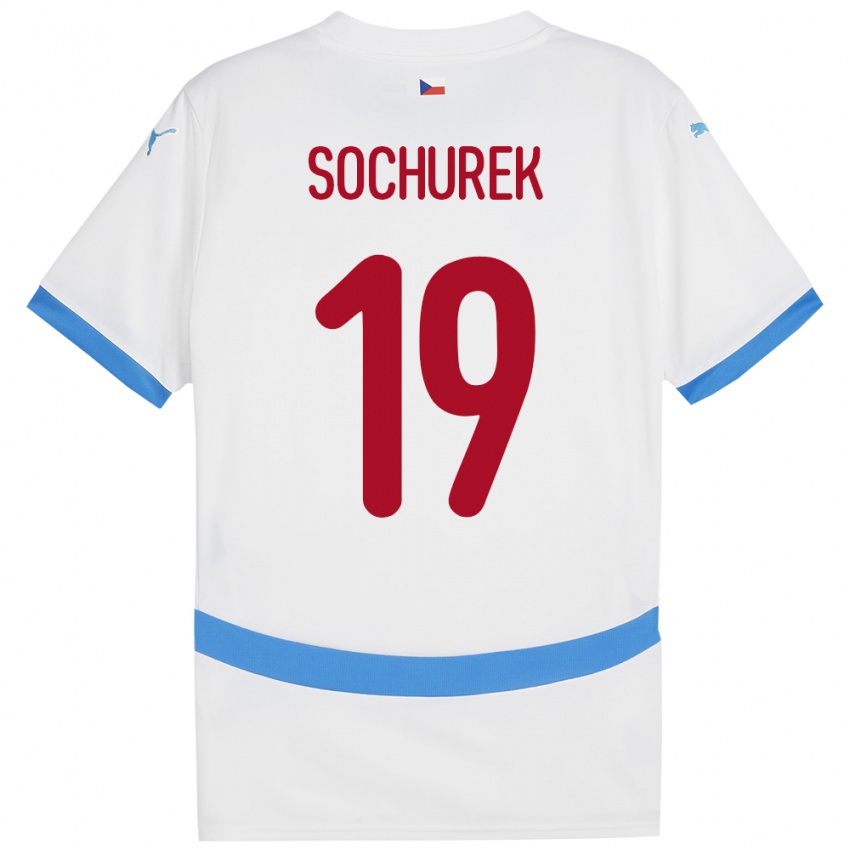 Kinderen Tsjechië Hugo Sochurek #19 Wit Uitshirt Uittenue 24-26 T-Shirt België