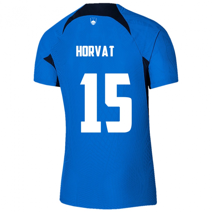 Enfant Maillot Slovénie Tomi Horvat #15 Bleu Tenues Extérieur 24-26 T-Shirt Belgique