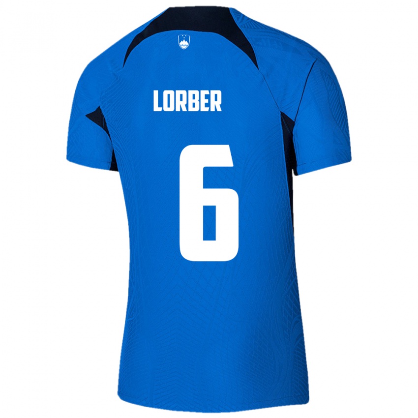 Enfant Maillot Slovénie Marcel Lorber #6 Bleu Tenues Extérieur 24-26 T-Shirt Belgique