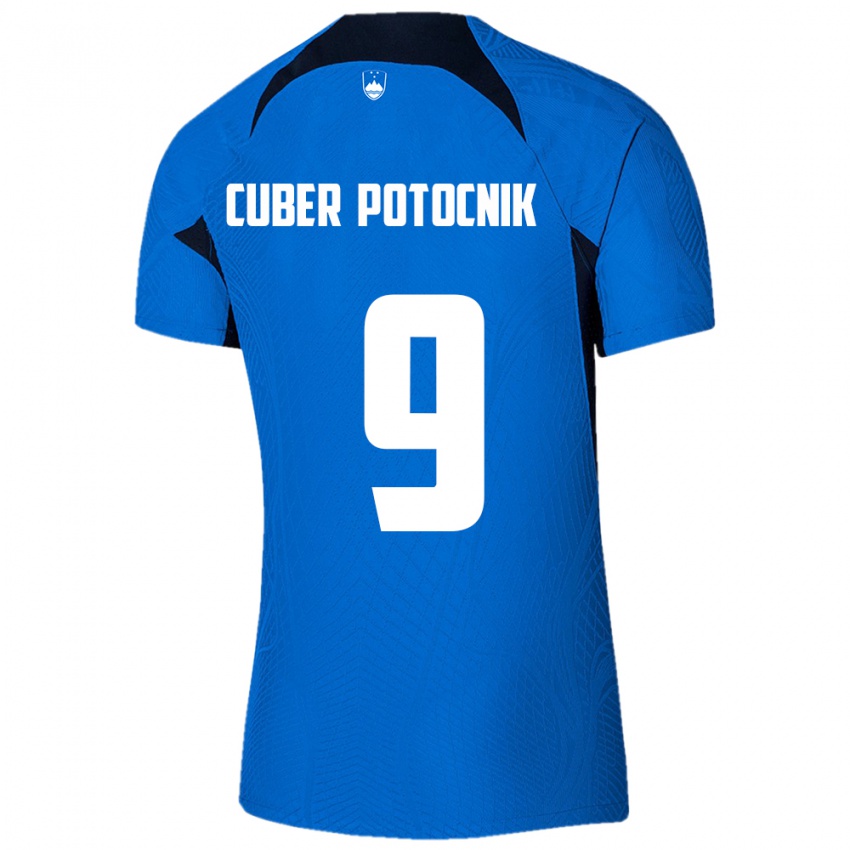 Enfant Maillot Slovénie Jaka Cuber Potocnik #9 Bleu Tenues Extérieur 24-26 T-Shirt Belgique