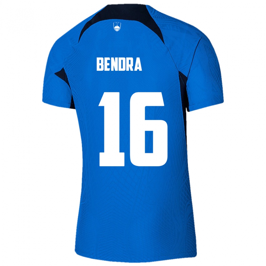 Kinderen Slovenië Kristjan Bendra #16 Blauw Uitshirt Uittenue 24-26 T-Shirt België