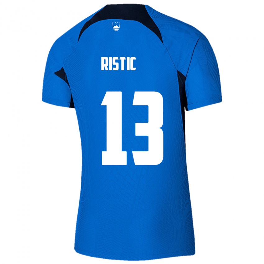 Enfant Maillot Slovénie Aleks Ristic #13 Bleu Tenues Extérieur 24-26 T-Shirt Belgique