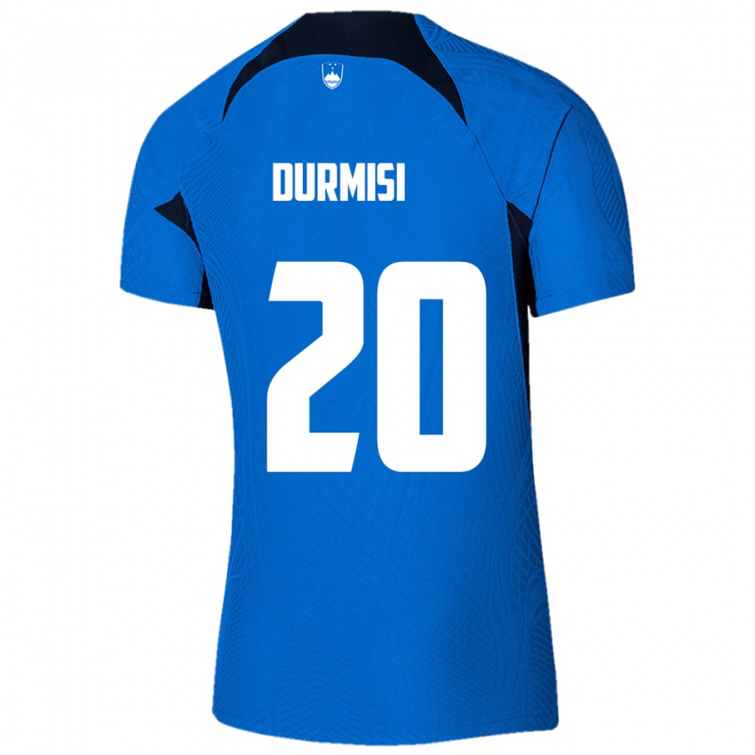 Kinder Slowenien Arman Durmisi #20 Blau Auswärtstrikot Trikot 24-26 T-Shirt Belgien