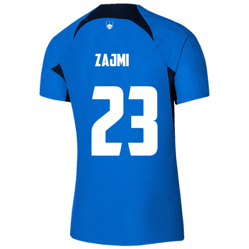 Kinder Slowenien Luana Zajmi #23 Blau Auswärtstrikot Trikot 24-26 T-Shirt Belgien