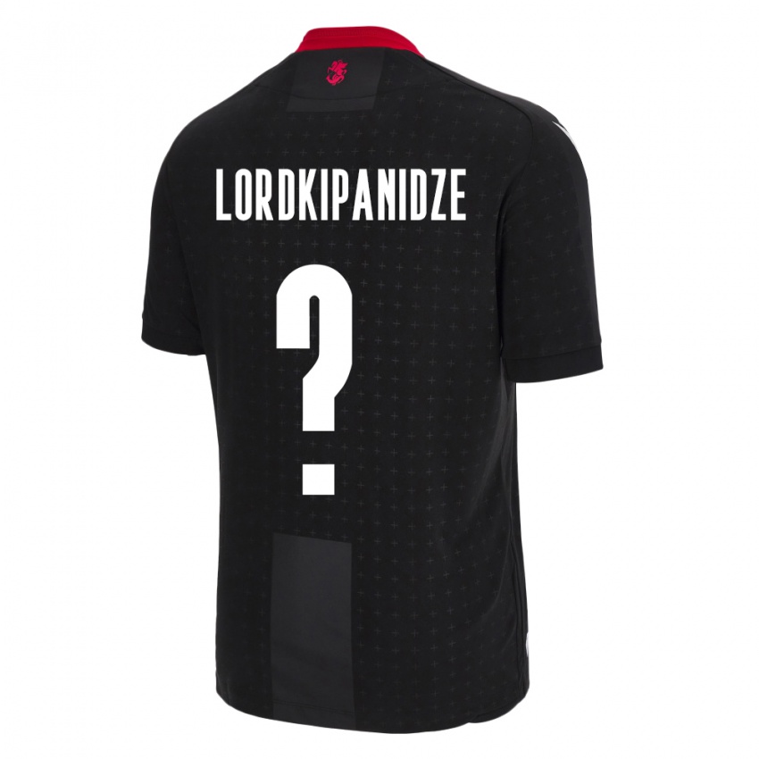 Kinder Georgien Dachi Lordkipanidze #0 Schwarz Auswärtstrikot Trikot 24-26 T-Shirt Belgien