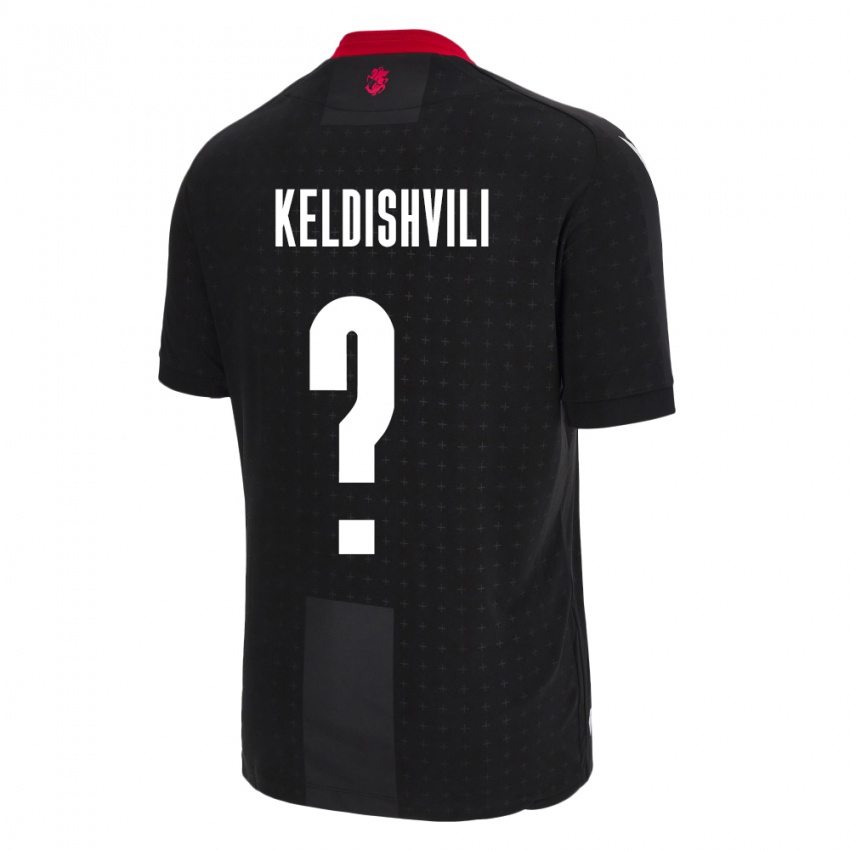 Kinder Georgien Davit Keldishvili #0 Schwarz Auswärtstrikot Trikot 24-26 T-Shirt Belgien