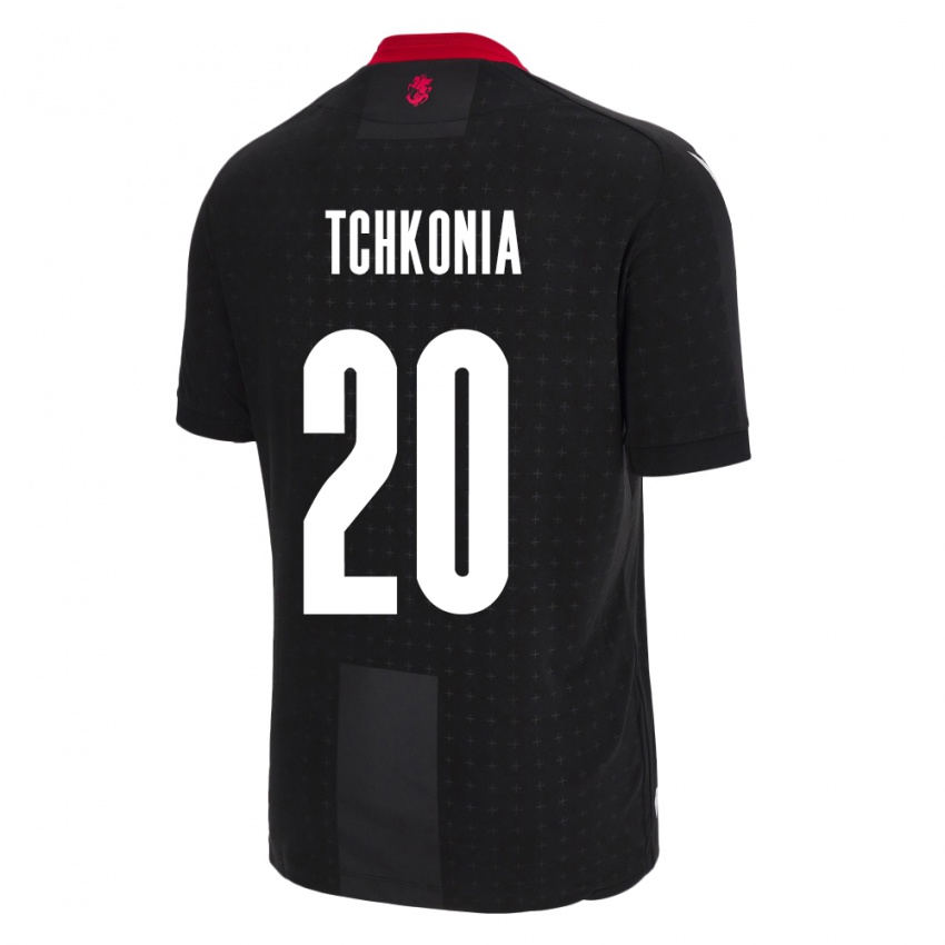 Kinder Georgien Khatia Tchkonia #20 Schwarz Auswärtstrikot Trikot 24-26 T-Shirt Belgien