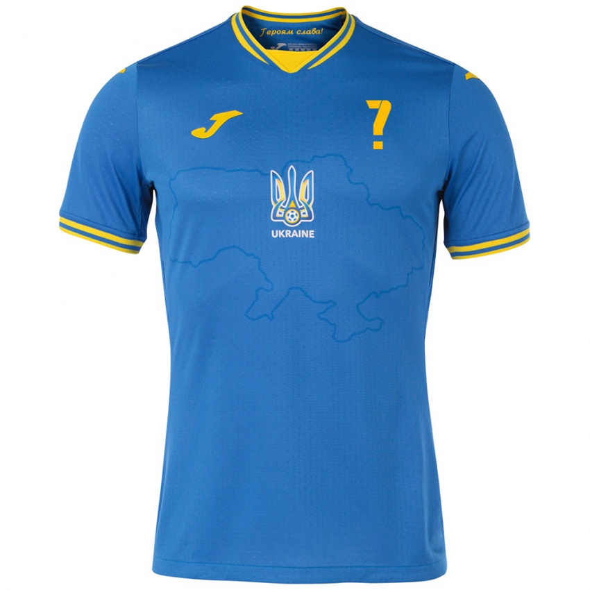 Kinder Ukraine Ihren Namen #0 Blau Auswärtstrikot Trikot 24-26 T-Shirt Belgien