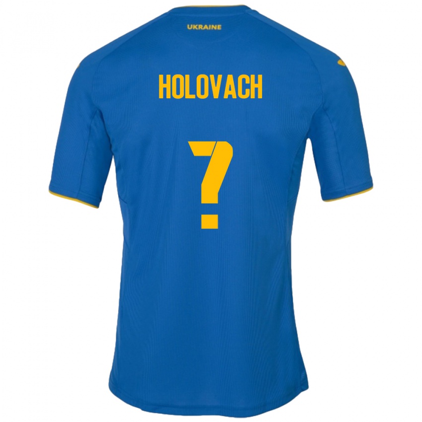 Kinder Ukraine Viktoriya Holovach #0 Blau Auswärtstrikot Trikot 24-26 T-Shirt Belgien